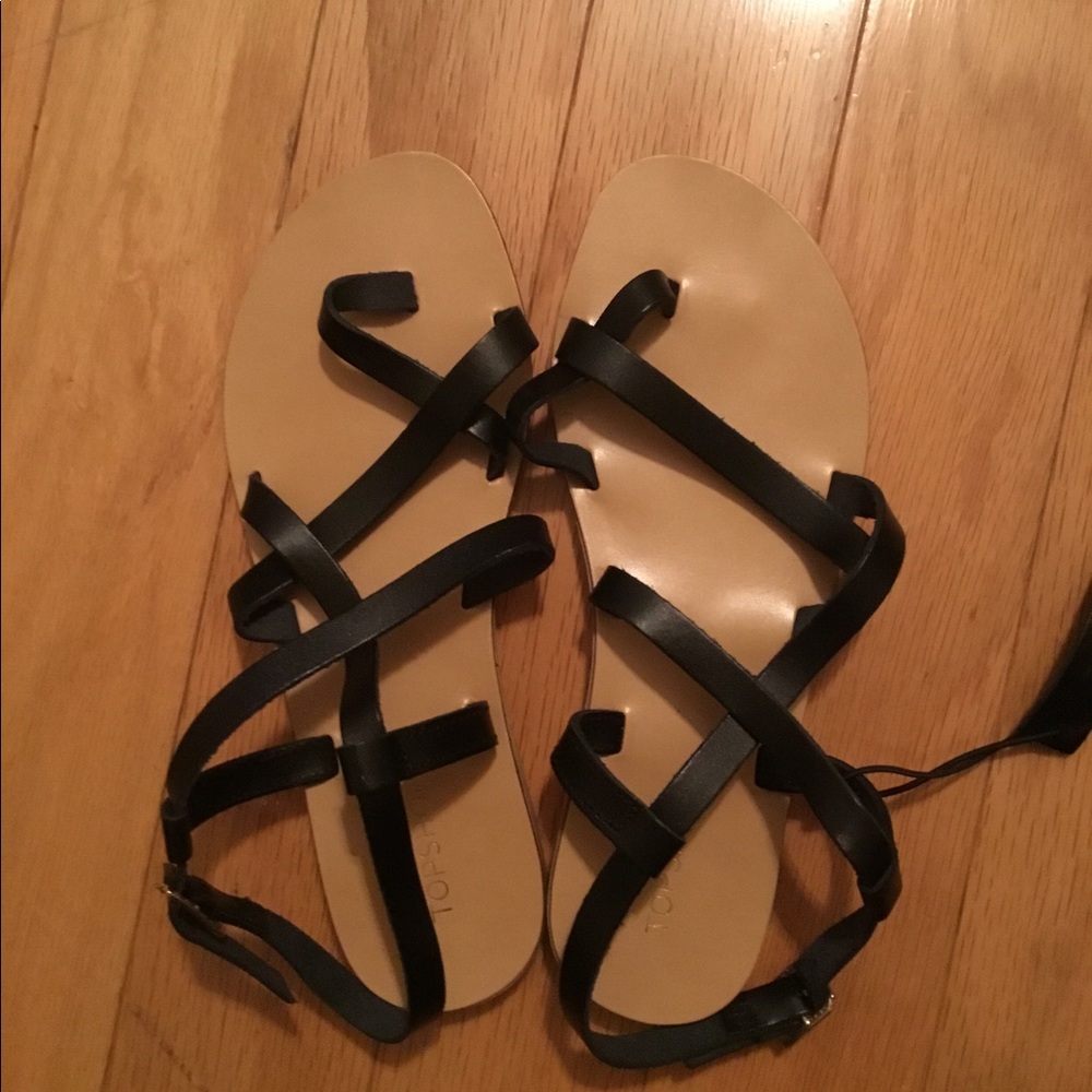 New Topshop Black Sandals